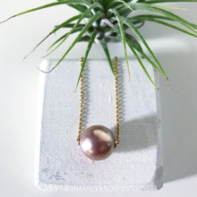 LUXE FLOATING PEARL NECKLACE GF (11MM+ EDISON PEARL)