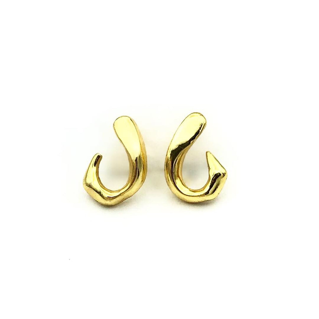 Fancy Fish Hook Earrings(22k) - ErFc11082 - 22K gold fancy earrings with  ball studded & small chains hanging. Earring type : Fish hook.