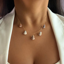 5X CONE SHELL STATION NECKLACE 17" HEB GF (N16)