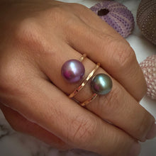 LAVENDER EDISON & TAHITIAN TEXTURED HULA RING 7/8 GF (R15)