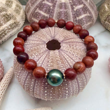 TAHITIAN PEARL SANDALWOOD BRACELET MED (B11)