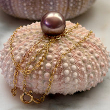 AAAAA LAVENDER EDISON PEARL NECKLACE 16" GF (N30)