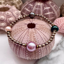 PEARL STATION PYRITE BRACELET MED (B6)