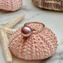 PINK LAVENDER EDISON PEARL SOLITAIRE RING SZ 6.75 GF (R4)