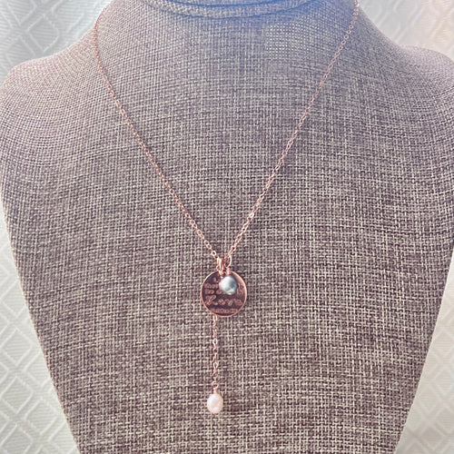 LOVE VERSE COIN & KESHI Y NECKLACE 16