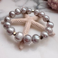 SILVER FW PEARL MOMI BRACELET MED (B5)