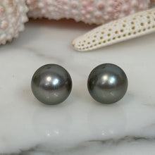 CLASSIC TAHITIAN PEARL STUDS GF 9.7MM (E34)
