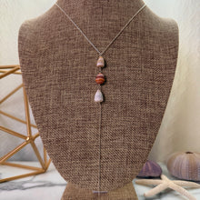 TRICOLOR CONE SHELL Y NECKLACE 18" SS (N23)