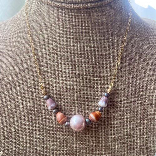 A. EDISON & CONE SHELL STATION NECKLACE 16