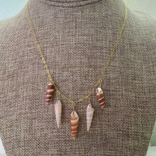 5X SPIRAL CONE SHELL STATION NECKLACE 16" GF (N20)