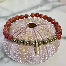 GOLD STONE & PYRITE SPIKE BRACELET M/L (B2)