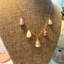 5X CONE SHELL STATION NECKLACE 17" PUR GF (N15)