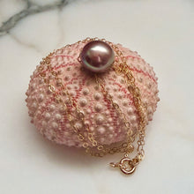 AAAAA LAVENDER RAINBOW LUSTER EDISON PEARL NECKLACE 16" GF (N6)