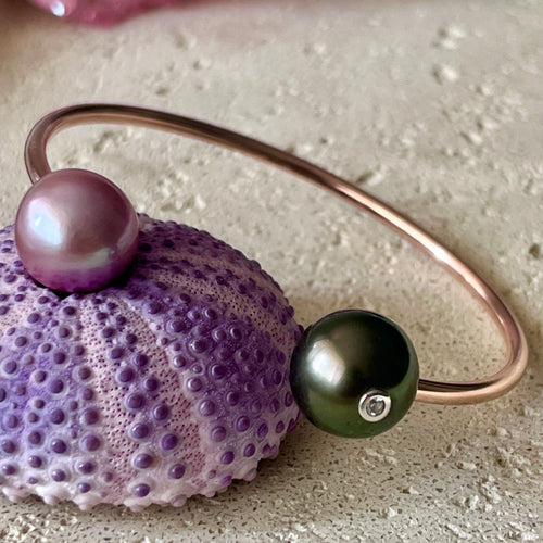 BOMBUCHA 10G TAHITIAN & EDISON GEMSTONE CUFF M/L RGF (B27)