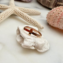 SIDE CROSS MIDI RING SZ 3 GF (R7)