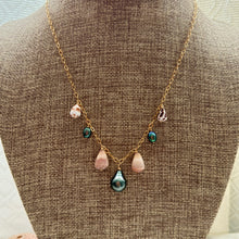 TAHITIAN, CONE SHELL, & KESHI STATION NECKLACE 18" GF (N17)