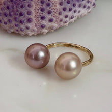 PEACH & PINK EDISON PEARL OPEN CUFF RING 5/6 GF (R20)