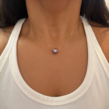 AAAAA DARK LAVENDER  EDISON PEARL NECKLACE 16" GF (N56)