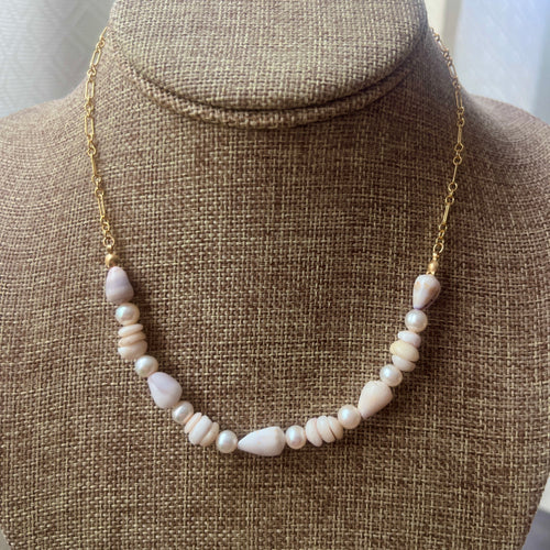 OCEAN WHITE WASH NECKLACE 16