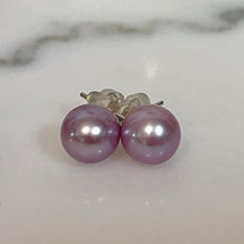 AAAA LAVENDER EDISON PEARL STUDS SS (E2)