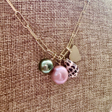 TAHITIAN, EDISON & HEBREW SHELL CLUSTER NECKLACE 18" GF (N2)