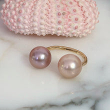 PEACH & PINK EDISON PEARL OPEN CUFF RING 5/6 GF (R20)