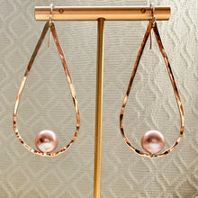 EDISON PEARL DROPLET HOOPS GF (E8)