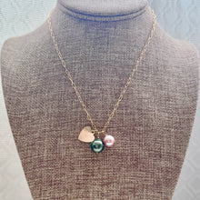 MINI TAHITIAN & EDISON CLUSTER NECKLACE 17" GF (N3)