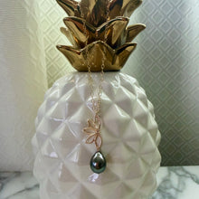 BEACH NAUPAKA TAHITIAN PEARL NECKLACE 17" GF (N35)