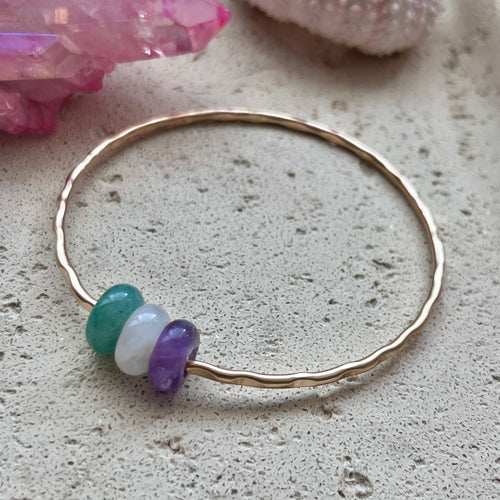 TRICOLOR GEMSTONE BRACELET 7.5