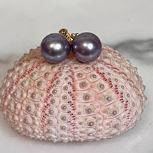 AAAA DEEP LAVENDER EDISON PEARL STUDS GF (E1)