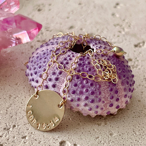 LOVE VERSE COIN NECKLACE 16