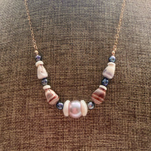 EDISON PUKA & CONE KESHI NECKLACE 18" GF (N10)