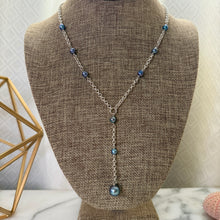 KESHI AND TAHITIAN STATION Y NECKLACE 18" SS (N28)