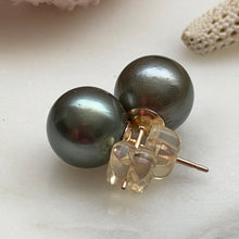 TAHITIAN PEARL STUDS 9MM-9.9MM