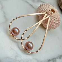 EDISON PEARL DROPLET HOOPS GF (E8)