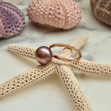 PINK LAVENDER EDISON PEARL SOLITAIRE RING SZ 6.75 GF (R4)