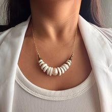 BOMBUCHA EDISON & 12 PUKA SHELL NECKLACE 20" GF (N11)