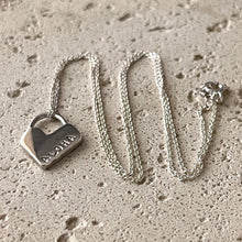 ALOHA HEART LOCK NECKLACE 18" SS (N16)