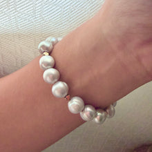 SILVER FW PEARL MOMI BRACELET MED (B5)