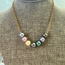 PREMIUM ANUENUE 7 PEARL ROLO NECKLACE 16"-19" GF (N32)