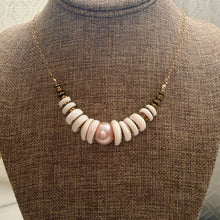 BOMBUCHA EDISON & 12 PUKA SHELL NECKLACE 20" GF (N11)