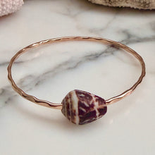 BROWN CHALDEAN CONE SHELL BANGLE 7.5" GF (B25)