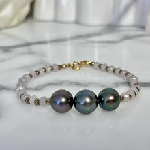 TRIPLE TAHITIAN MOONSTONE BRACELET MED (B55)