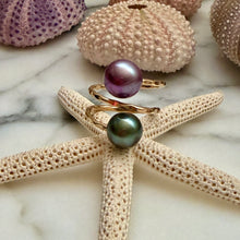 LAVENDER EDISON & TAHITIAN TEXTURED HULA RING 7/8 GF (R15)