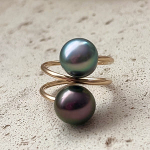 TAHITIAN PEARLS HULA RING SZ 7.5/8 (R14)