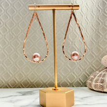 EDISON PEARL DROPLET HOOPS GF (E8)