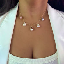 5X CONE SHELL STATION NECKLACE 17" HEB GF (N16)