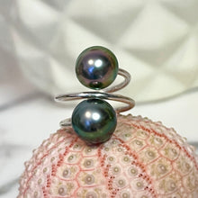 AAA TAHITIAN PEARL HULA RING 4/5 SS (R1)