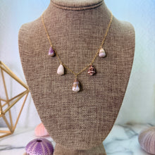 5X CONE SHELL STATION NECKLACE 17" PUR GF (N15)